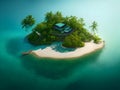 Island Panorama Unveiled: Expertly Captured Aerial Scene Royalty Free Stock Photo