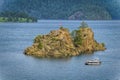 Island and pleasure craft on Pactola Resevoir