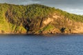 Sea, Land and sky at sunset off San Juan del Sur Nicaragua from Island Princess Royalty Free Stock Photo