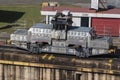 Mule Locomotive at Miraflores Locks Panama Canal Panam Royalty Free Stock Photo