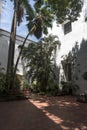 Walled Garden in the Parroquia San Pedro Claver, Cartagena Royalty Free Stock Photo
