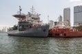 Naval support vessel in the Davivienda Base Naval Cartagena