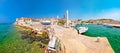 Island of Prvic harbor panorama in Sepurine Royalty Free Stock Photo