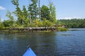 Island in the Quinebaug River Canoe Trail in Brimfield, Massachusetts