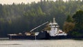 Island Raider pusher tug and ITB Reliant fuel barge docked at Departure Bay, Nanaimo, BC Royalty Free Stock Photo