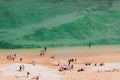 High angle view of crowded beach in the Island of Re