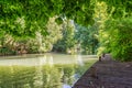 Island on the river Marne, named The little Venice of the Val de Marne near Paris and Creteil France Royalty Free Stock Photo