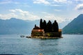 Island of Saint George is one of the two islets off the coast of Perast in Bay of Kotor, Montenegro Royalty Free Stock Photo