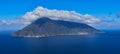 The Island of Salina seen from Lipari, Aeolian islands, Sicily, Italy