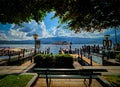 The island of San Giulio by the Italian lake - lago d`Orta, Piemonte, Italy.