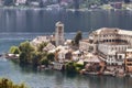 Island of san Giulio on Orta Lake Royalty Free Stock Photo