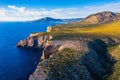 Island of Sardinia, western Mediterranean rugged coast, Italy. Mediterranean island of Sardinia (Sardegna), Italy. Cliffs at the