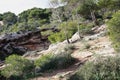 Island scenery, beach, beautiful bay seaside, Mallorca, Spain, Mediterranean Sea Royalty Free Stock Photo