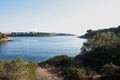 Island scenery, beach, beautiful bay seaside, Mallorca, Spain, Mediterranean Sea Royalty Free Stock Photo