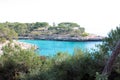 Island scenery, beach, beautiful bay seaside, Mallorca, Spain, Mediterranean Sea Royalty Free Stock Photo