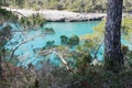 Island scenery, beach, beautiful bay seaside, Mallorca, Spain, Mediterranean Sea Royalty Free Stock Photo