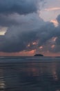 Island At Sunset In South China Sea