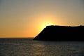 Island of Syros in greece, panorama of cliff close to Varvarous