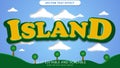 Island text effect editable eps file Royalty Free Stock Photo