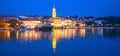 Island town of Krk evening waterfront view Royalty Free Stock Photo