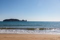 Island view from the beach on sunny day - Medes Islands Royalty Free Stock Photo