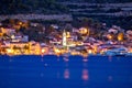 Island of Vis seafront evening view Royalty Free Stock Photo