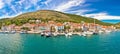 Island of Vis seafront panorama Royalty Free Stock Photo