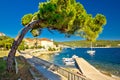 Island of Vis seafront walkway view Royalty Free Stock Photo