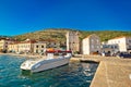 Island of Vis summer harbor and architecture view Royalty Free Stock Photo