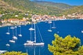 Island of Vis yachting waterfront view Royalty Free Stock Photo