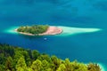 Island in WÃÂ¶rthersee/ Woerth Lake in Austria Royalty Free Stock Photo