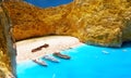 Island of Zakynthos. Bay Navagio Royalty Free Stock Photo