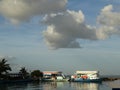 Street scenes of maldivian town on Huraa island