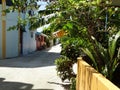 Street scenes of maldivian town on Huraa island