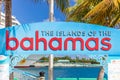 The Islands of the Bahamas sign at the Bahamas Cruise Port Royalty Free Stock Photo