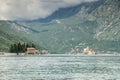 Islands in the Bay of Kotor in Montenegro