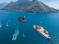 Islands in the Bay of Kotor, Perast, Montenegro,