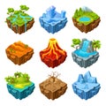 Islands Of Computer Game Isometric Set