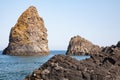 The Islands of the Cyclops at the coast of Aci Trezza, Sicily, Italy