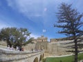 Islands European country Malta. Mdina Castle, beautiful medieval arcitecture Royalty Free Stock Photo