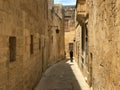 Islands European country Malta. Mdina Castle, beautiful medieval arcitecture Royalty Free Stock Photo