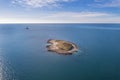 Islands Fenoliga and Porer, wonderful aerial view from Cape Kamenjak, Premantura, Istria, Croatia Royalty Free Stock Photo