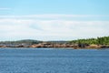 Islands of the Kuzova in the White Sea on a summer day