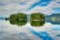 Islands in Misty Fjords, Alaska Royalty Free Stock Photo