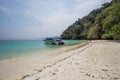 Kawthoung Province,Myanmar on April 6,2018:Crystal clear sea water,pleasant and shady atmosphere at Flower Island