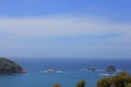 Islands in the pacific ocean near cathedral cove