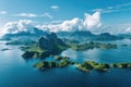 Islands in the sea, overlooking the panoramic view Royalty Free Stock Photo
