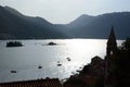 Islands silhouettes in Bay of Kotor. Montenegro