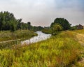 Laramie River flows by Historic Ft. Laramie Royalty Free Stock Photo