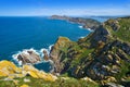 Islas Cies islands aerial in Vigo of Galicia Spain